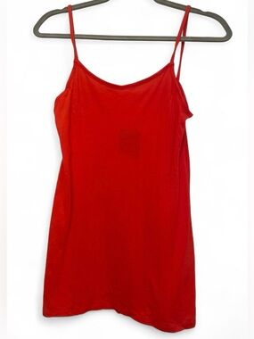 NWT Pure Good Anthropologie Coral Red Tank Top Womens Size Medium